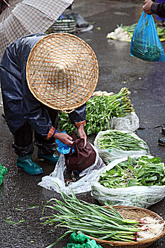 南浔,古镇,建筑,江南,水乡,小桥,小巷,风情,热闹,菜农,菜贩,草帽,蔬菜,新鲜