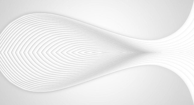 白色抽象弯曲线条质感纹理背景3d渲染