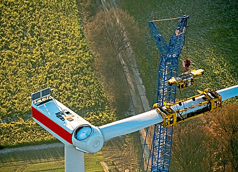 风电站,风电场,建筑,风轮机,风能,替代能源,再生能源,北莱茵威斯特伐利亚,德国