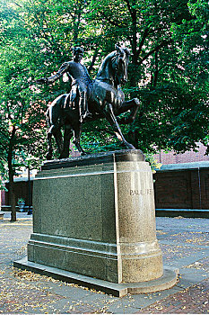 雕塑,波士顿,自由之路,马萨诸塞,美国