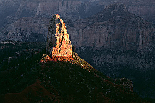 美国,亚利桑那,大峡谷国家公园,北缘,日落,峡谷,墙壁,大幅,尺寸