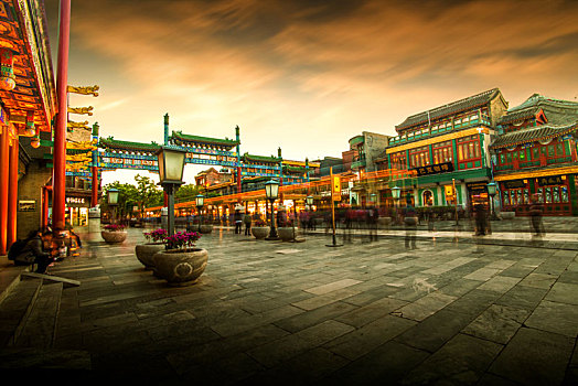北京前门大街正阳门夜景