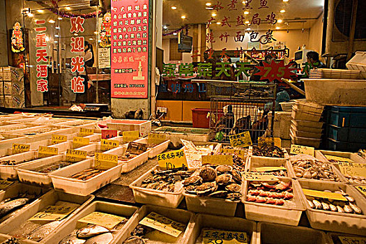 海鲜,货摊,上海,中国
