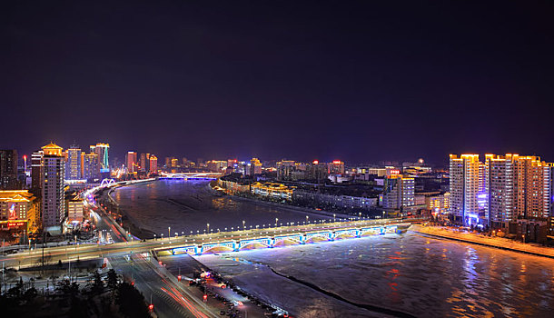 延吉市夜景