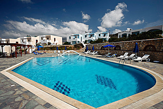 游泳池,酒店,复杂,喀帕苏斯岛,爱琴海岛屿,爱琴海,希腊,欧洲
