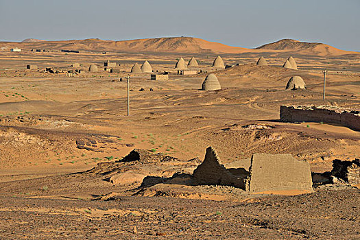 球形,陵墓,老,北方,努比亚,苏丹,非洲