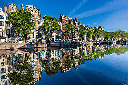 特色,房子,运河,城市,中心,阿姆斯特丹,荷兰