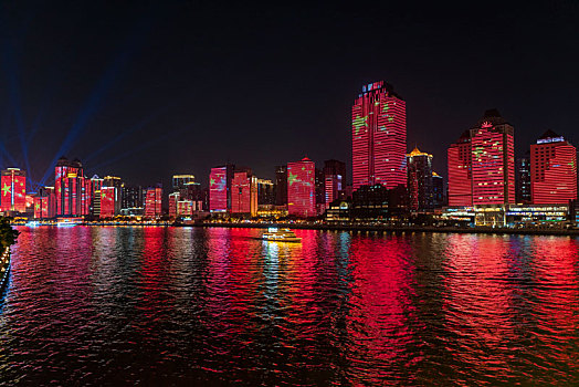 国庆节广州珠江夜景