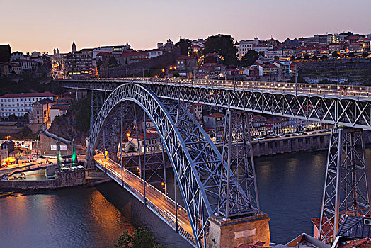 桥,世界遗产,上方,杜罗河,欧洲,波尔图,区域,葡萄牙