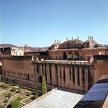 宫殿,要塞,琥珀色,古老,斋浦尔,拉贾斯坦邦