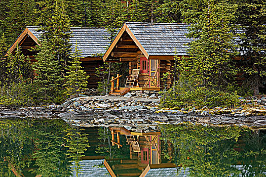 欧哈拉湖,住宿,小屋,幽鹤国家公园,不列颠哥伦比亚省,加拿大