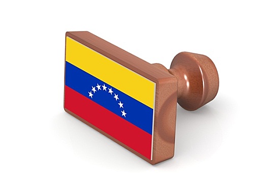 木质,图章,委内瑞拉,旗帜