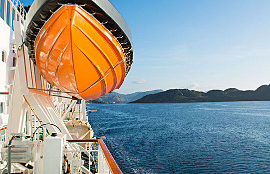 挪威,游轮,船,风景,白色,靠近,北极圈,圆,清洁,人行道