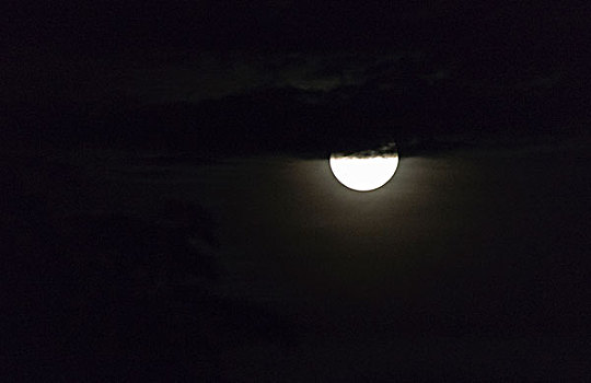 月亮,云,南方,圭亚那