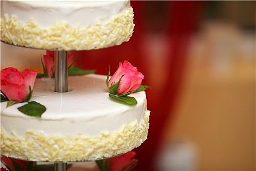 婚礼蛋糕,红玫瑰