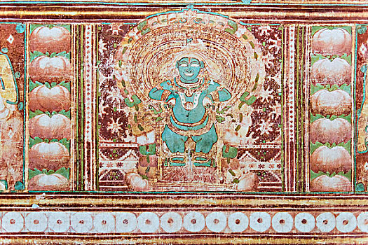 古老,壁画,象神,喀拉拉,宫殿,印度,亚洲