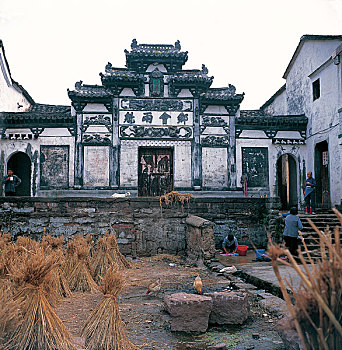 老,传统,中国,建筑