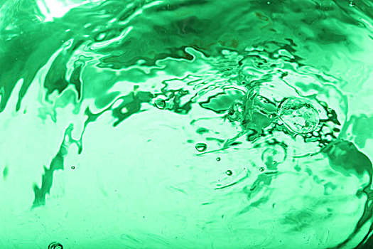 绿色背景水滴波纹