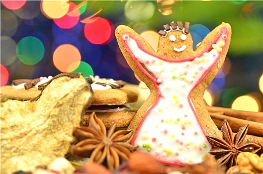 圣诞节,调味品,坚果,饼干,干果,背景