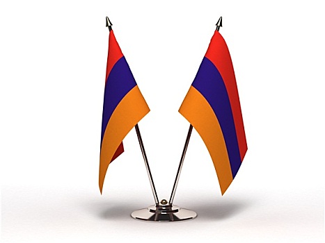 微型,旗帜,亚美尼亚,隔绝