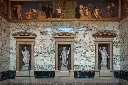 雕塑,檐壁,楼梯井,奥地利,议会,维也纳,欧洲