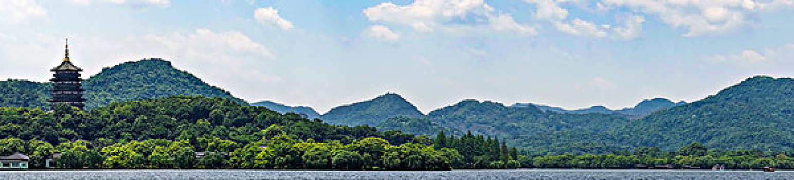 杭州西湖风光雷峰塔