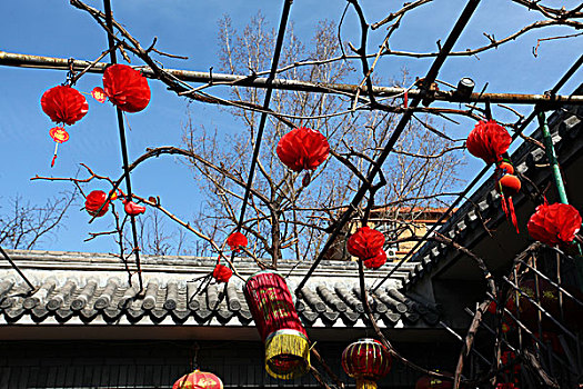 中国,北京,长城,特写,蓝天,全景,地标,四合院,胡同,灯笼,民宅