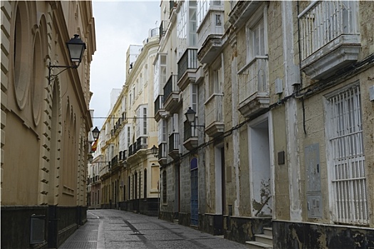 狭窄街道,传统建筑,安达卢西亚,南方,西班牙