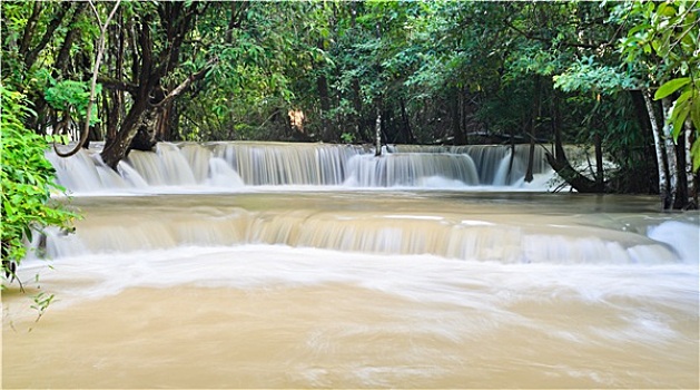 瀑布,热带雨林,泰国