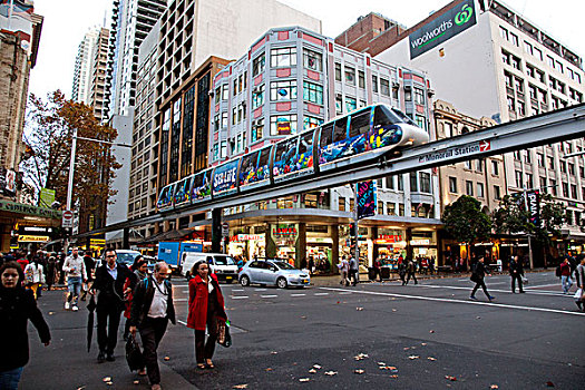 悉尼市区,悉尼,大街,单轨电车