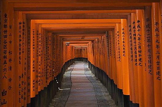 入口,伏见稻荷大社,神祠,京都,关西,本州,日本