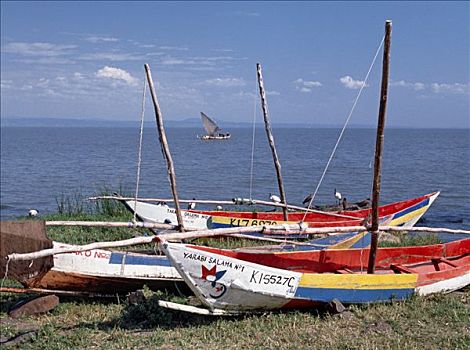 肯尼亚,渔船,维多利亚湖