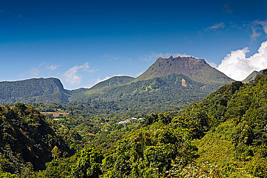 苏佛里耶,活火山,顶峰,瓜德罗普,小安的列斯群岛,加勒比
