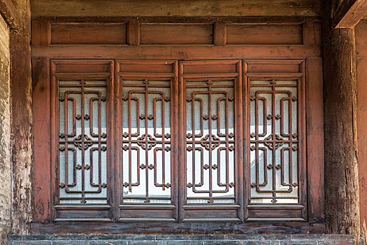 古民居中式古典门窗,中国山西太谷曹家大院,三多堂