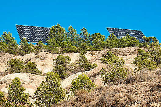 太阳能电池板,山