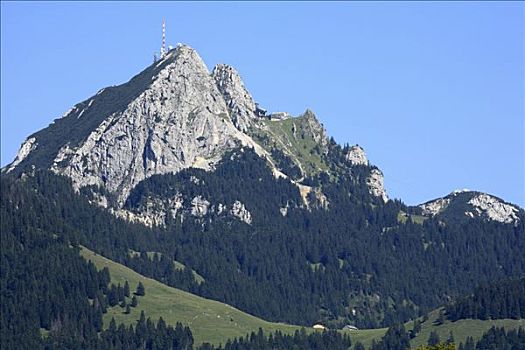 山,山峦,阿尔卑斯山,上巴伐利亚,德国,欧洲