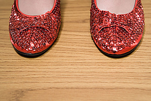 红色,闪光,鞋