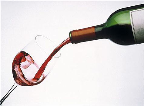 葡萄酒,倒出,瓶子,玻璃杯