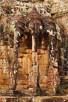 大象,平台,柬埔寨