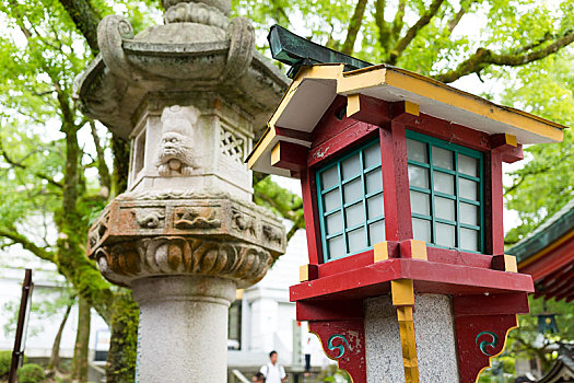 日本,石头,木质,灯笼,庙宇