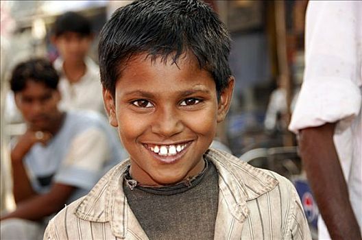 肖像,男孩,拉贾斯坦邦,北印度,亚洲