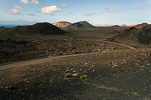 火山地貌,火山,蒂玛法雅国家公园,兰索罗特岛,加纳利群岛,西班牙,欧洲