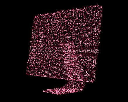 粉色,闪闪发光,电脑屏幕,黑色背景,背景