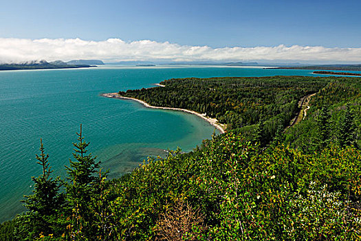 风景,上方,湖,安大略省,加拿大