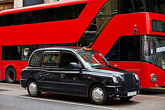 伦敦,红色公交车,传统,老,英格兰