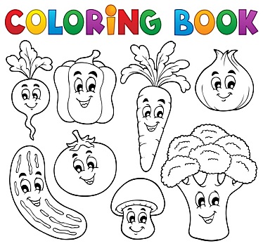 上色画册,蔬菜
