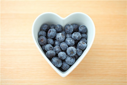 蓝莓,心形,碗