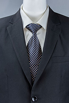 男式商务西装深色斑点领带丝织品