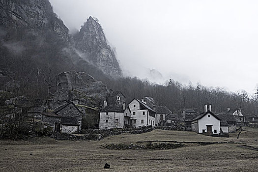 山村,山谷,瑞士