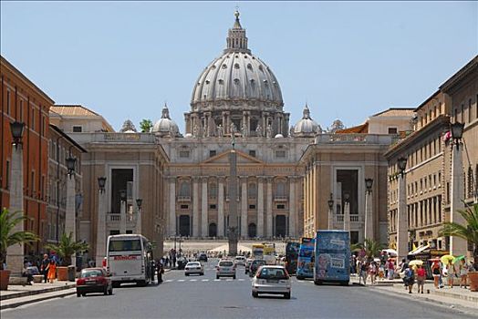 圣彼得广场,圣彼得大教堂,罗马,意大利